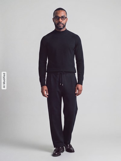 Strellson Regular Fit Pullover aus Baumwoll-Mix Modell 'Tito-M' Black 1