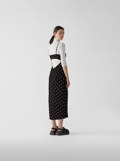 Self-Portrait Midikleid mit Polka Dots Schwarz 5