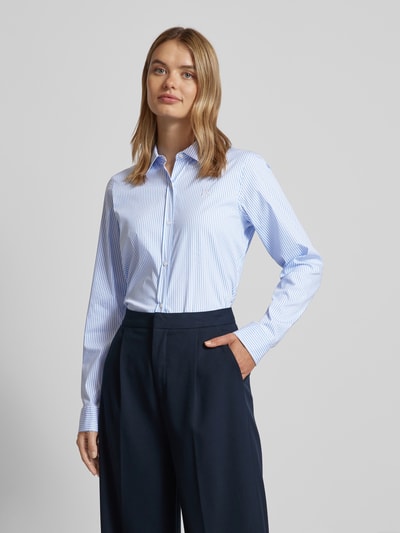 HUGO Overhemdblouse met streepmotief, model 'THE ESSENTIAL' Bleu - 4