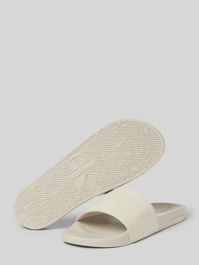 CK Calvin Klein Slides mit Label-Print Beige 4