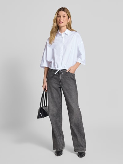 Drykorn Overhemdblouse met blinde knoopsluiting, model 'LAINAY' Wit - 1