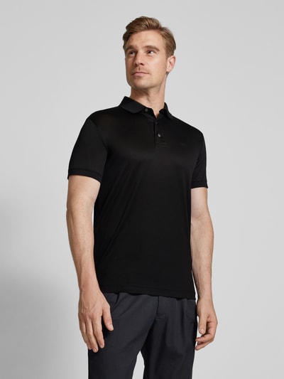 Emporio Armani Koszulka polo o kroju regular fit z detalem z logo Czarny 4