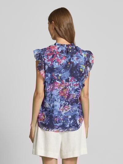 Lauren Ralph Lauren Regular Fit Bluse mit Volants Modell 'PERLETTE' Bleu Melange 5