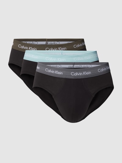 Calvin Klein Underwear Figi z paskiem z logo w zestawie 3 szt Czarny 2