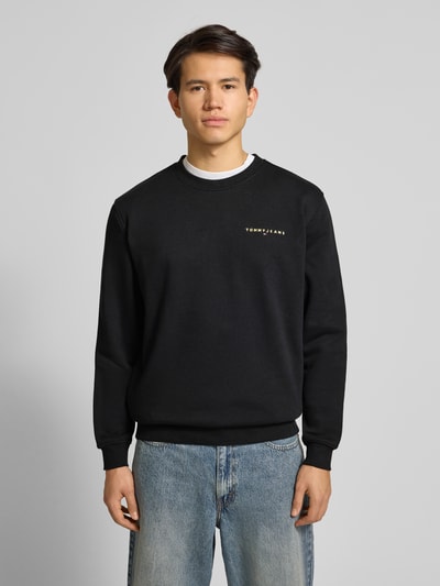Tommy Jeans Regular fit sweatshirt van katoenmix Zwart - 4