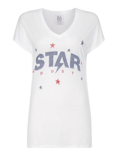 Zoe Karssen T-Shirt mit Print im Inside-Out-Look Weiss 1