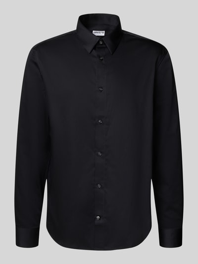 Jake*s Regular fit zakelijk overhemd met kentkraag Zwart - 2