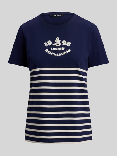 Lauren Ralph Lauren regular fit T-shirt van puur katoen Marineblauw gemêleerd - 2
