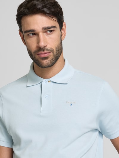 Barbour Slim fit poloshirt met labelstitching Blauw - 3