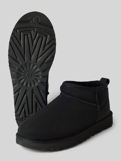 UGG Boots van leer, model 'CLASSIC ULTRA MINI' Zwart - 4