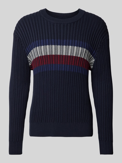 Tommy Hilfiger Gebreide pullover met ribboorden Marineblauw - 2