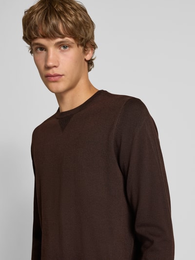 Blend Gebreide pullover met ronde hals, model 'Bruton' Middenbruin - 3