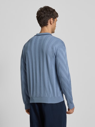 Scotch & Soda Regular Fit Longsleeve in Strick-Optik Hellblau 5