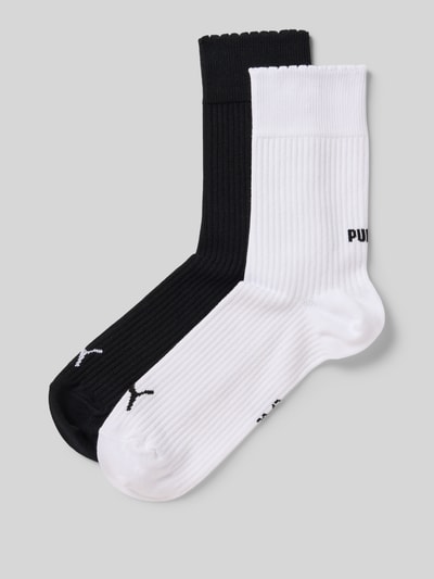 PUMA Socken mit Label-Print im 2er-Pack Weiss 1