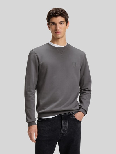 BOSS Orange Regular fit sweatshirt van puur katoen, model 'WESTART' Antraciet - 4