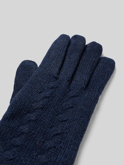 EEM Rękawiczki z detalem z logo Ciemnoniebieski 2