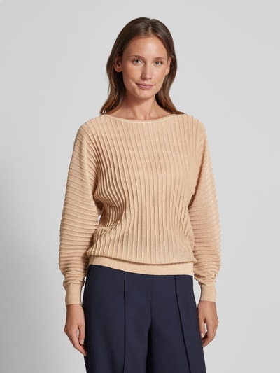 Soyaconcept Strickpullover mit Effektgarn Modell 'Violetta' Beige 4