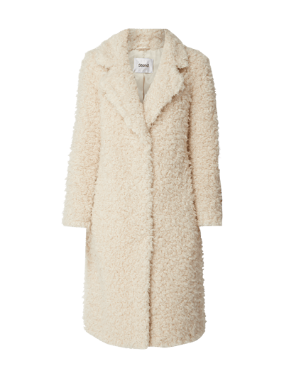 STAND Mantel aus Bouclé Offwhite 2