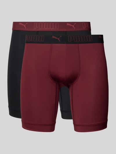 PUMA Boxershort met label in band in een set van 2 stuks Bordeaux - 1