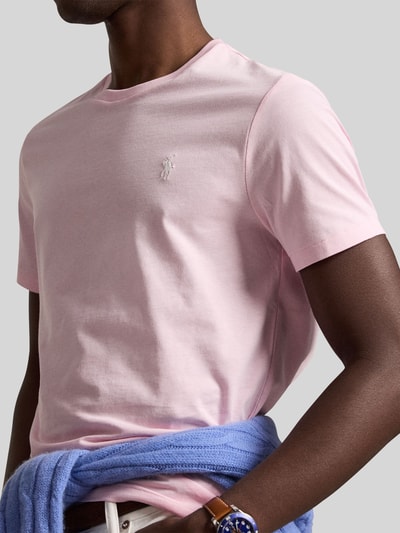 Polo Ralph Lauren Regular Fit T-Shirt aus reiner Baumwolle Pink 3