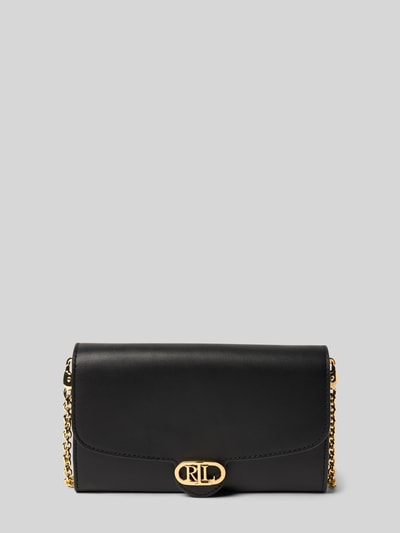 Lauren Ralph Lauren Torba skórzana na ramię z aplikacją z logo model ‘ADAIR’ Czarny 2