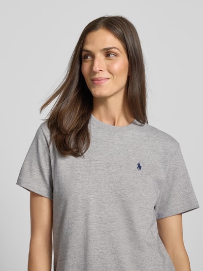 Polo Ralph Lauren T-Shirt mit Label-Stitching Mittelgrau Melange 3