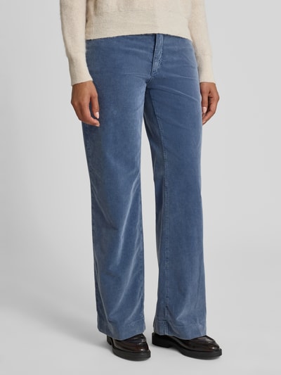 MAC Spodnie sztruksowe z szerokimi nogawkami i wpuszczanymi kieszeniami Niebieski 4