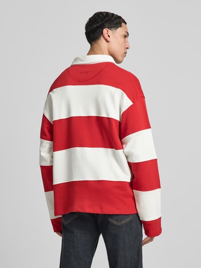 JACK & JONES Sweatshirt mit Polokragen Modell 'UPSTATE' Rot 5