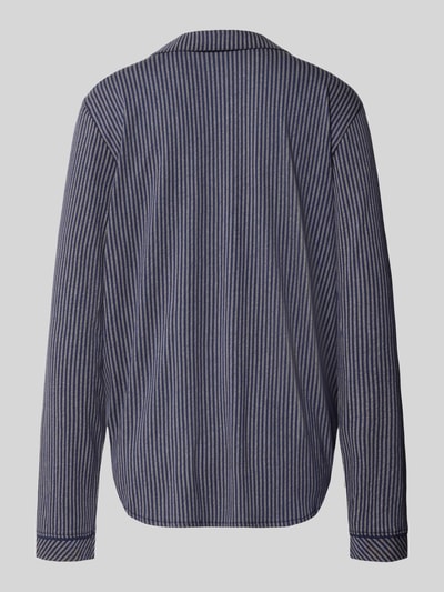 s.Oliver RED LABEL Pyjama-Oberteil mit Streifenmuster Modell 'Everyday' Dunkelblau 3