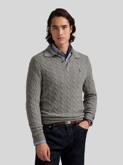 Polo Ralph Lauren Regular Fit Pullover aus Woll-Kaschmir-Mix Mittelgrau 4