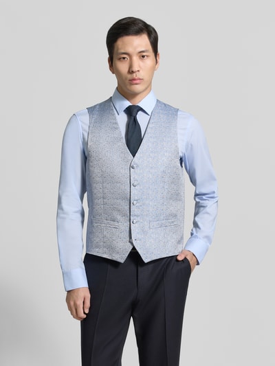 ROY ROBSON Gilet met V-hals en paspelzakken Lichtblauw - 4