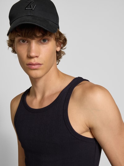 REVIEW Tanktop mit gerippten Abschlüssen Black 3