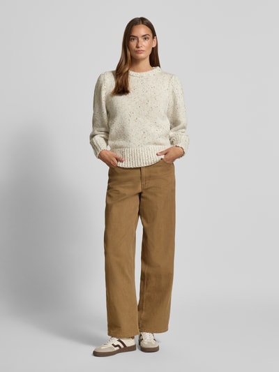 s.Oliver RED LABEL Regular Fit Strickpullover mit Baumwoll-Anteil Offwhite 1