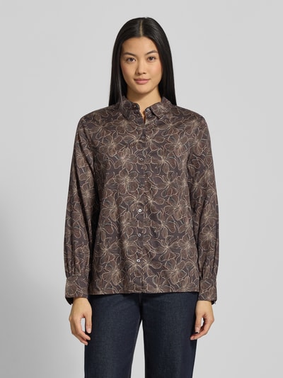 Marc O'Polo Relaxed fit overhemdblouse van puur katoen Donkergrijs - 4