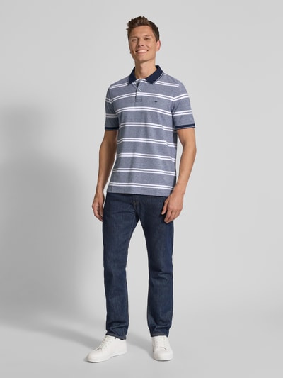 Fynch-Hatton Regular Fit Poloshirt mit Label-Stitching Marine 1