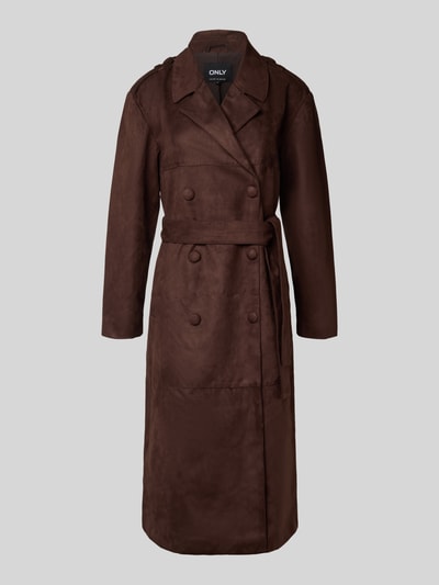 Only Regular Fit Trenchcoat IN Wildleder-Optik Modell 'BINE' Schoko 2