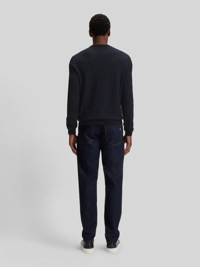 BOSS Regular Fit Pullover aus Schurwoll-Mix Modell 'HABITO' Marine 5