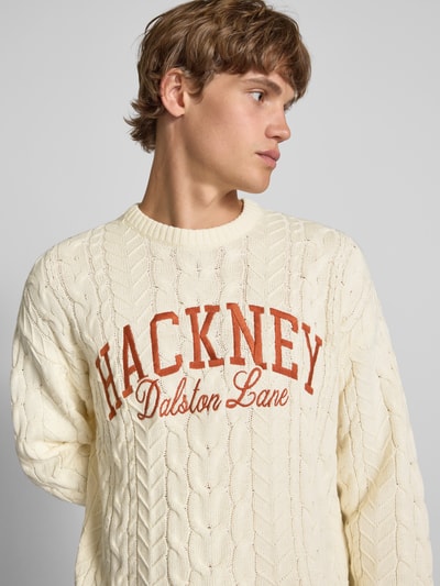 Only & Sons Sweter z dzianiny o kroju regular fit z mieszanki bawełny model ‘MACK’ Złamany biały 3