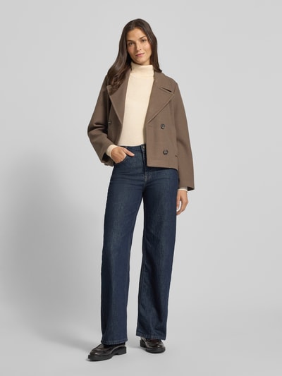 s.Oliver RED LABEL Golf o kroju regular fit z mieszanki wiskozy Beżowy 1