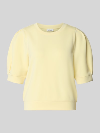Produktfoto, Regular Fit Sweatshirt aus Scuba van s.Oliver RED LABEL in effen kleuren, modalmix, zachte textuur, lichte gele tint