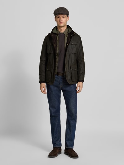 Barbour Regular Fit Jacke aus gewachster Baumwolle Oliv 1