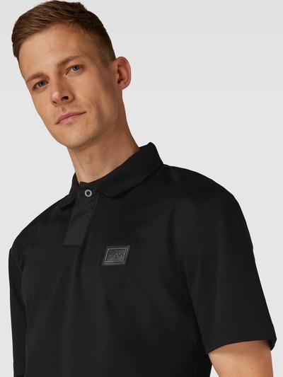 HUGO Regular Fit Poloshirt mit Label-Patch Modell 'Dagros' Black 3
