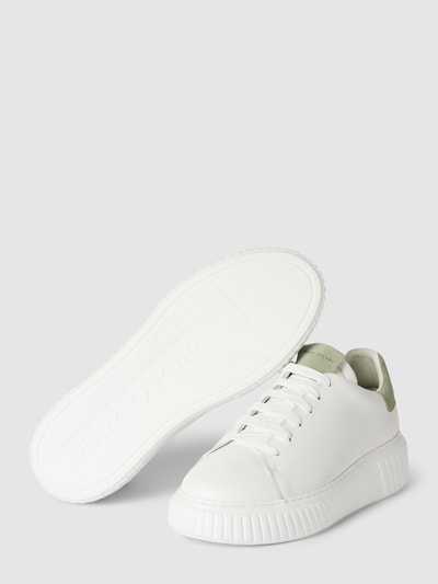 Marc O'Polo Sneaker aus Leder-Mix mit Label-Details Weiss 4