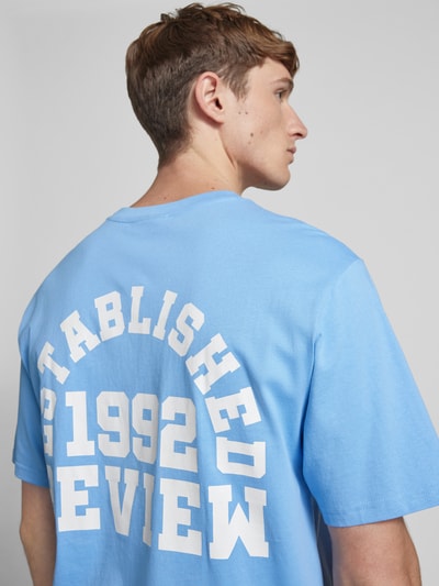 REVIEW Regular Fit T-Shirt aus Baumwoll-Viskose-Mix Hellblau 3