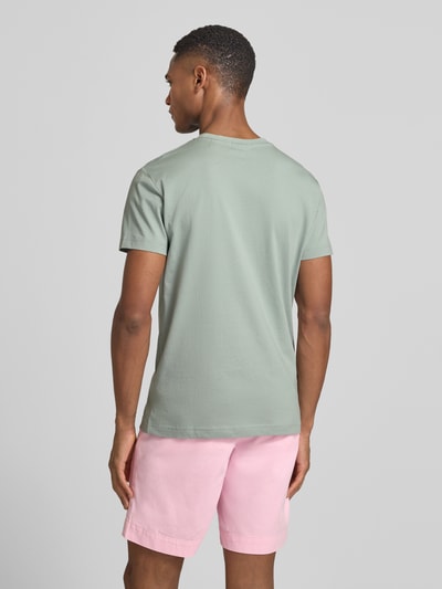 GANT t-shirt z detalem z logo Jasnoszary 5