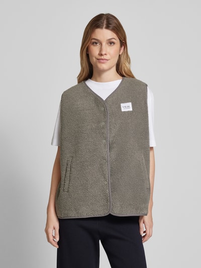 VILLA SOPHIE Gilet met labelpatch Zilver - 4