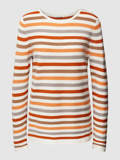 Tom Tailor Gebreide pullover met structuurmotief Oranje - 2