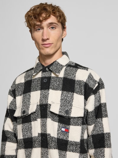 Tommy Jeans Regular fit overhemdjack met ruitmotief Zwart - 3