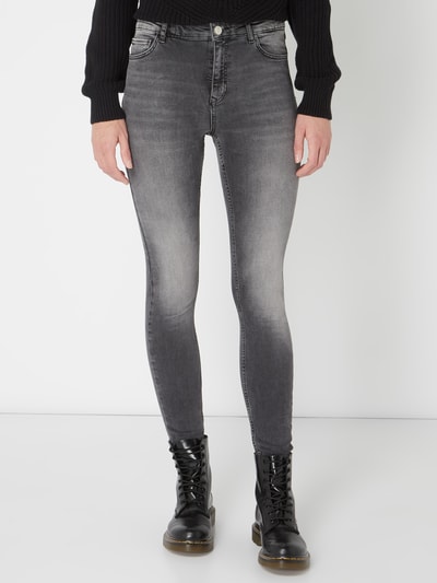 Review Stone-washed skinny fit jeans Antraciet - 4