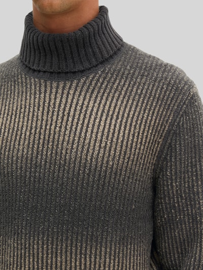 Marc O'Polo Pullover mit Rollkragen aus Woll-Baumwoll-Mix Beige 3